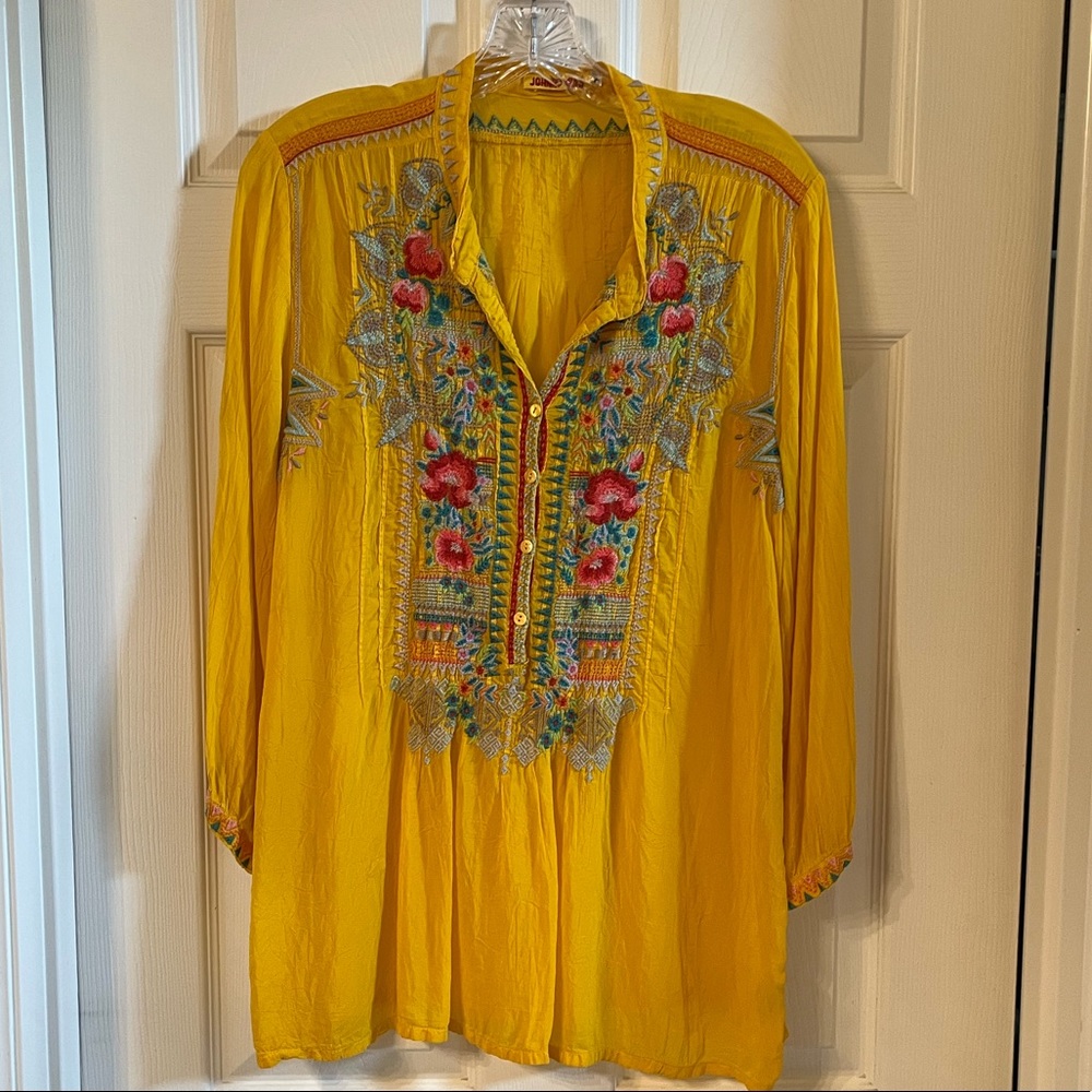 Johnny Was Embroidered Blouse